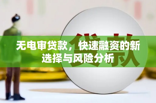 旬邑无电审贷款，快速融资的新选择与风险分析