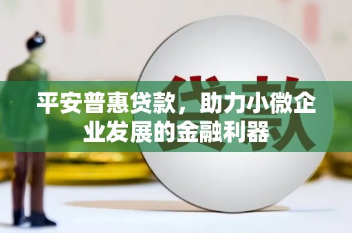 旬邑平安普惠贷款，助力小微企业发展的金融利器